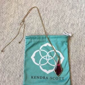Kendra Scott ruby red necklace